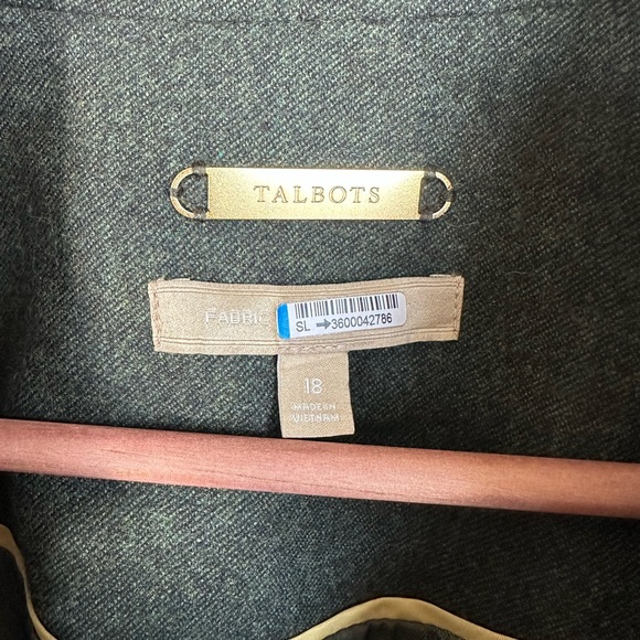 Talbots Luxe Wool Cashmere Flannel Single Button Blazer - Picture 2 of 14